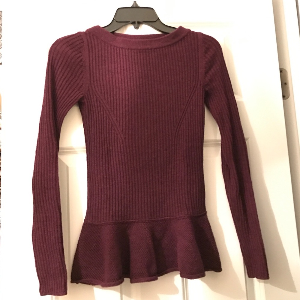 Tory Burch Ramona peplum wool sweater